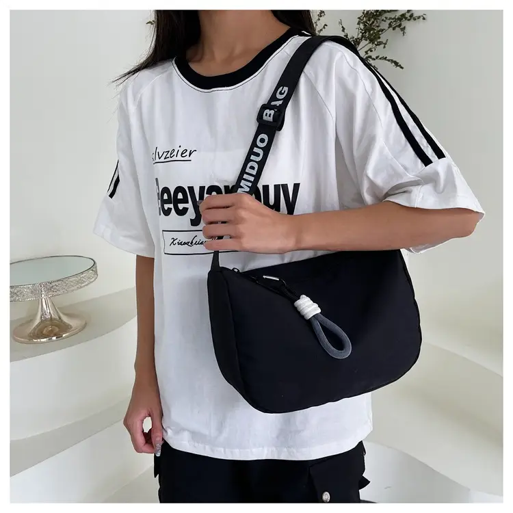 Black Underarm Bag for Women with Crossbody Strap — feature 28