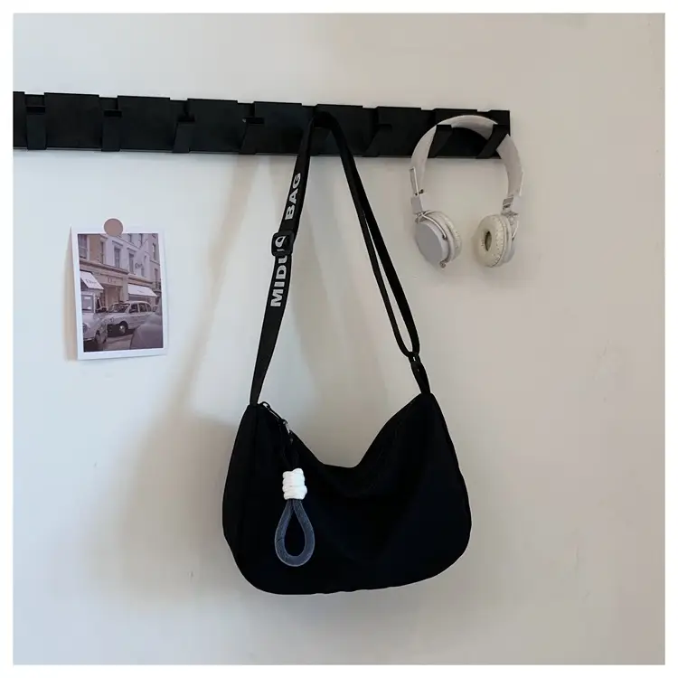 Black Underarm Bag for Women with Crossbody Strap — feature 48