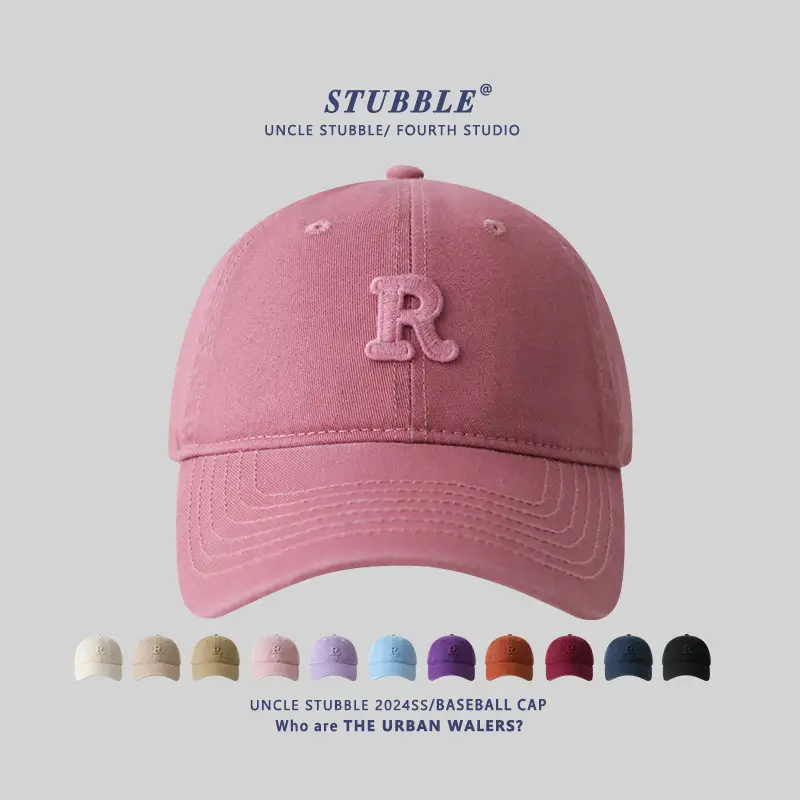 Stubble R Cap Set of 3 Pure Cotton Light Blue — feature 1