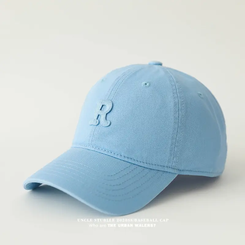 Stubble R Cap Set of 3 Pure Cotton Light Blue — feature 16