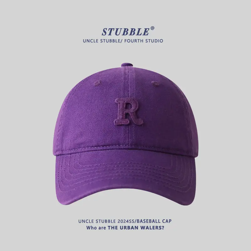 Stubble R Cap Set of 3 Pure Cotton Light Blue - Image 10