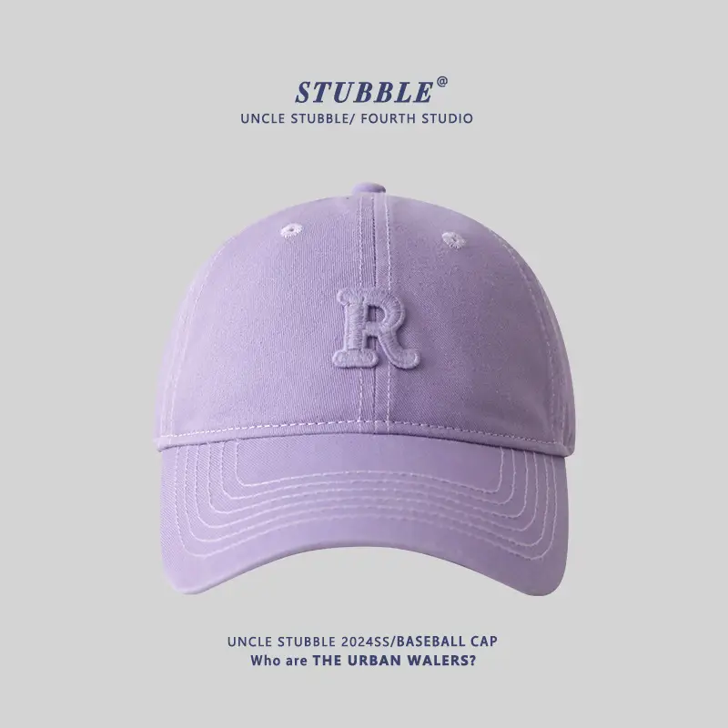 Stubble R Cap Set of 3 Pure Cotton Light Blue - Image 9