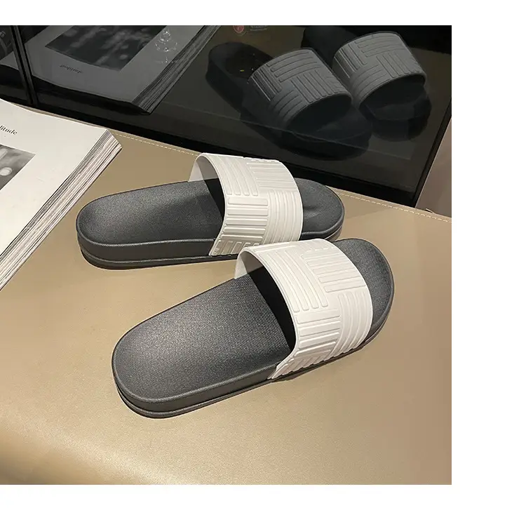 2024 New Internet Celebrant Thick Bottom Outer Wear Korean Style Fashionable Couple Slippers Women's Home Bathroom Beach Slippers Men's — feature 24