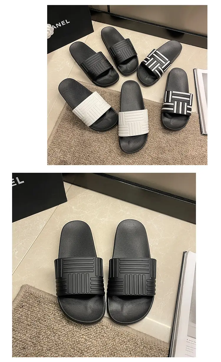 2024 New Internet Celebrant Thick Bottom Outer Wear Korean Style Fashionable Couple Slippers Women's Home Bathroom Beach Slippers Men's — feature 33