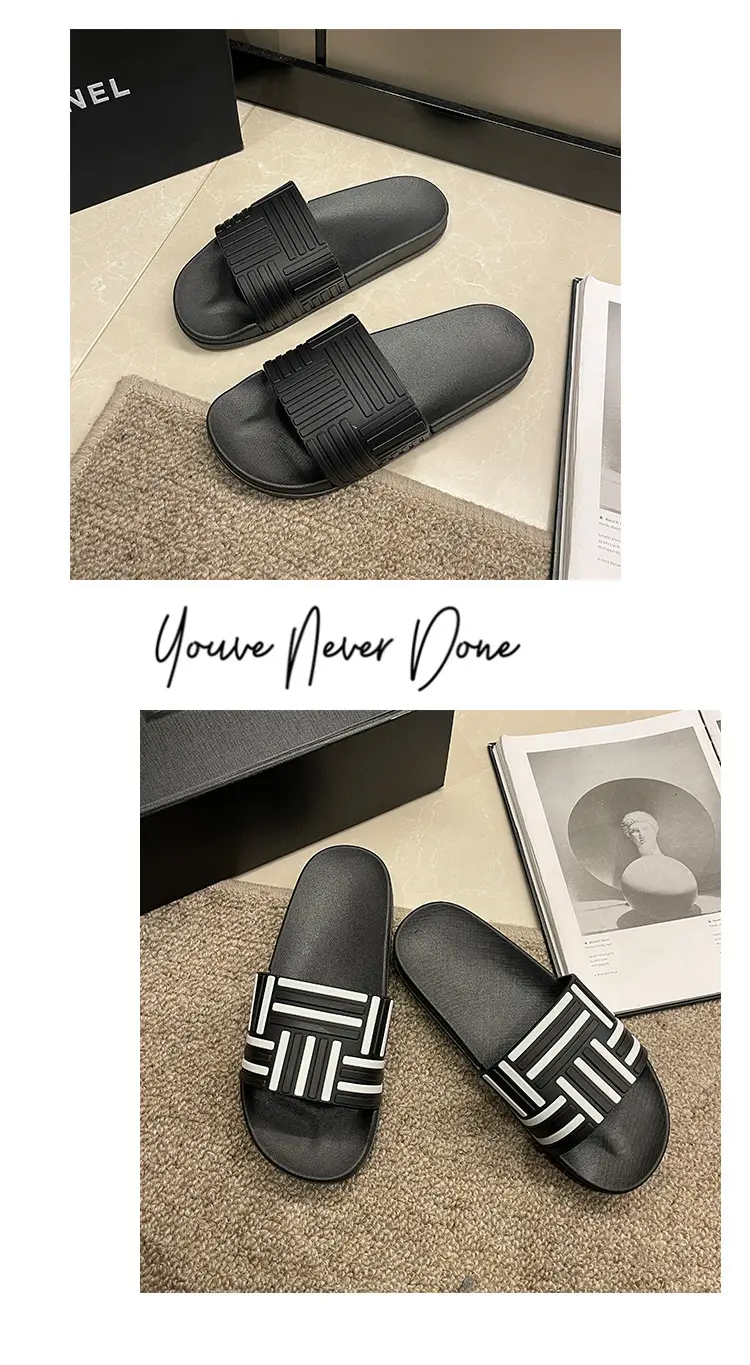 2024 New Internet Celebrant Thick Bottom Outer Wear Korean Style Fashionable Couple Slippers Women's Home Bathroom Beach Slippers Men's — feature 34