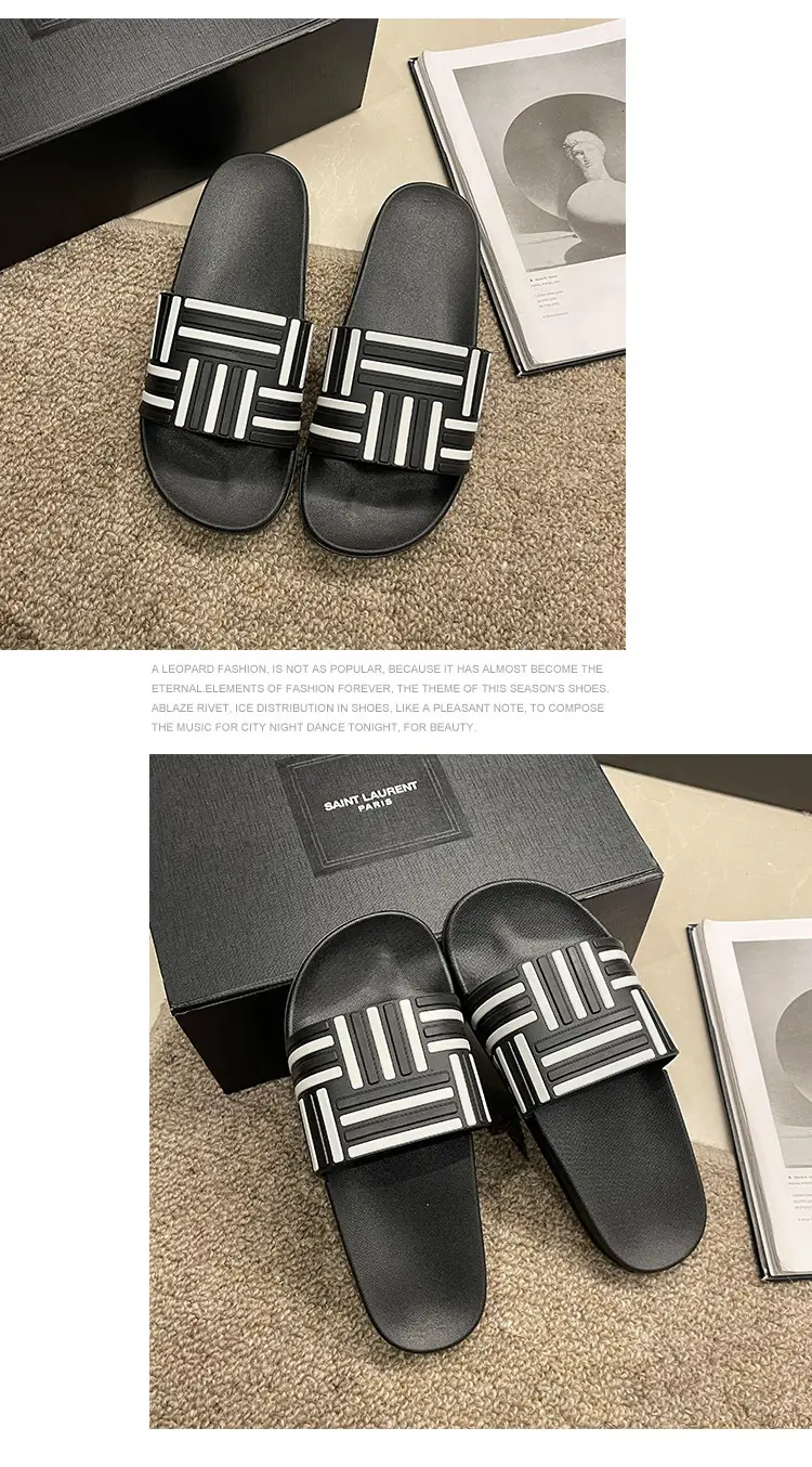 2024 New Internet Celebrant Thick Bottom Outer Wear Korean Style Fashionable Couple Slippers Women's Home Bathroom Beach Slippers Men's — feature 35