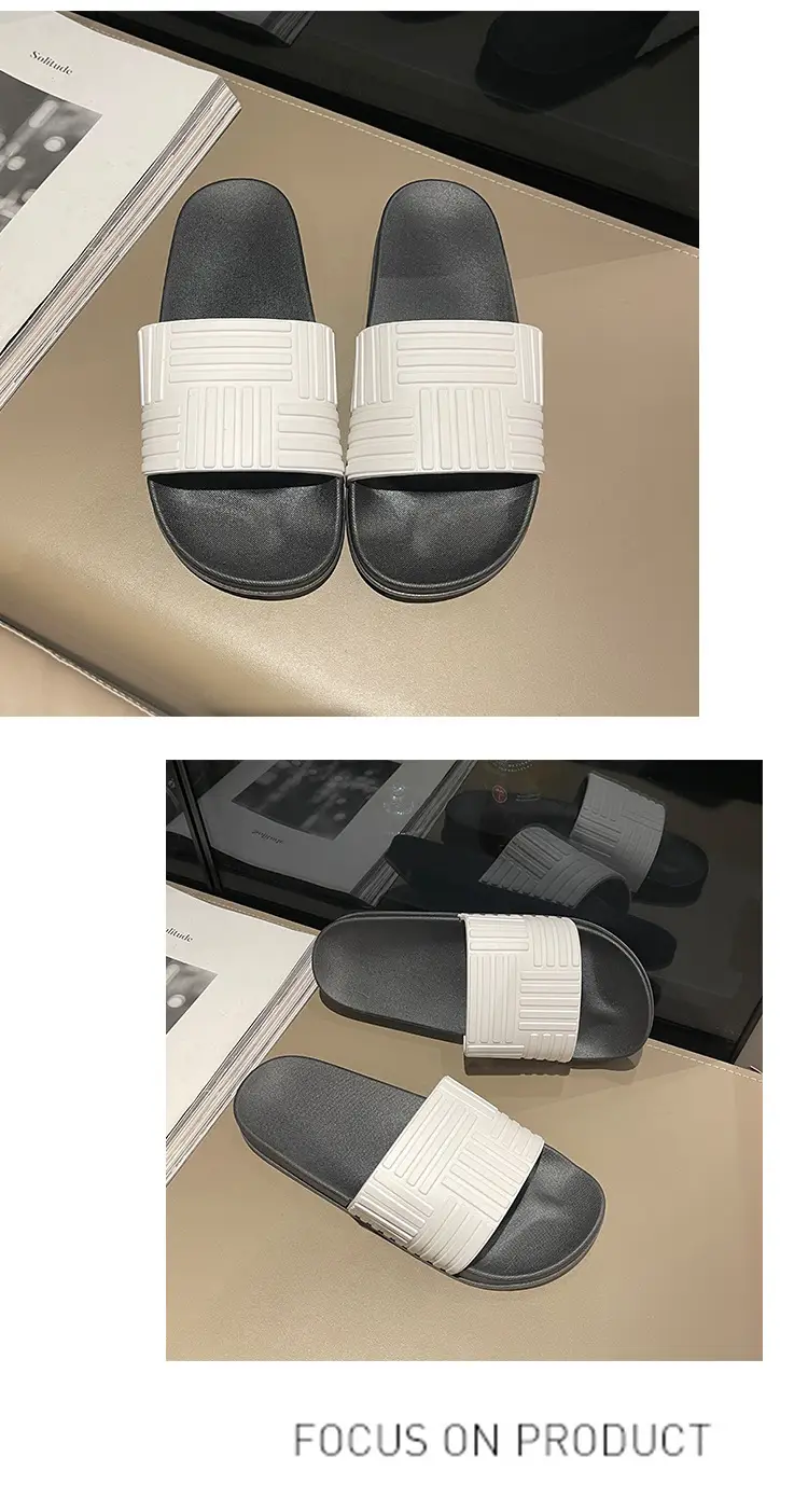 2024 New Internet Celebrant Thick Bottom Outer Wear Korean Style Fashionable Couple Slippers Women's Home Bathroom Beach Slippers Men's — feature 36