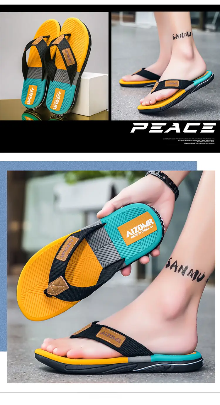 Cool Road Men's Trendy Flip-Flops Summer Home Outdoor Men's Sandals Non-Slip Wear-Resistant Soft-Soled Beach Shoes — feature 10