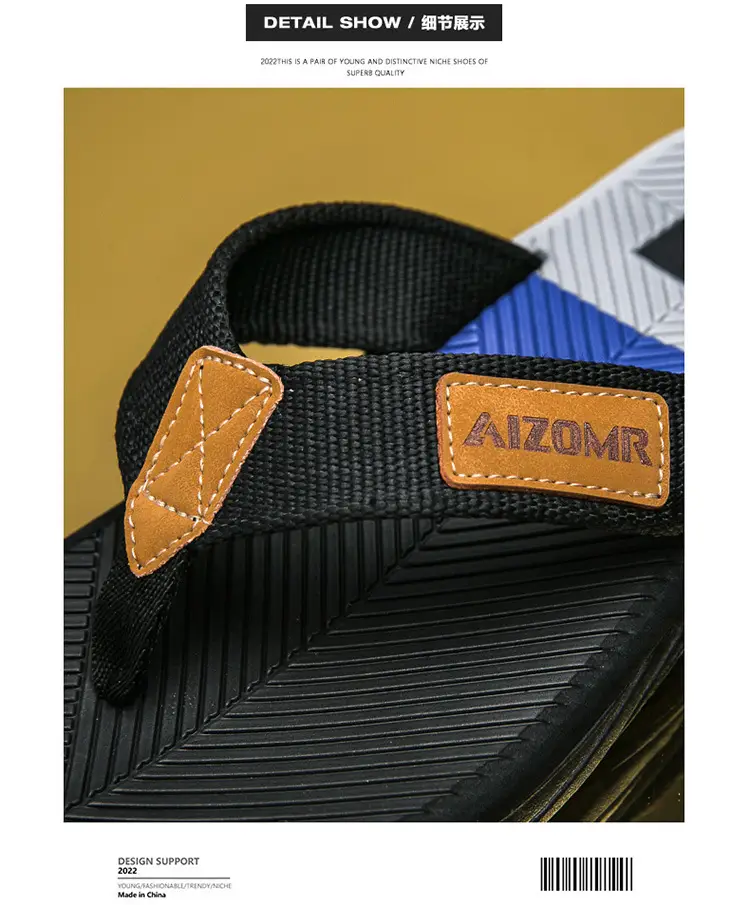 Cool Road Men's Trendy Flip-Flops Summer Home Outdoor Men's Sandals Non-Slip Wear-Resistant Soft-Soled Beach Shoes — feature 6