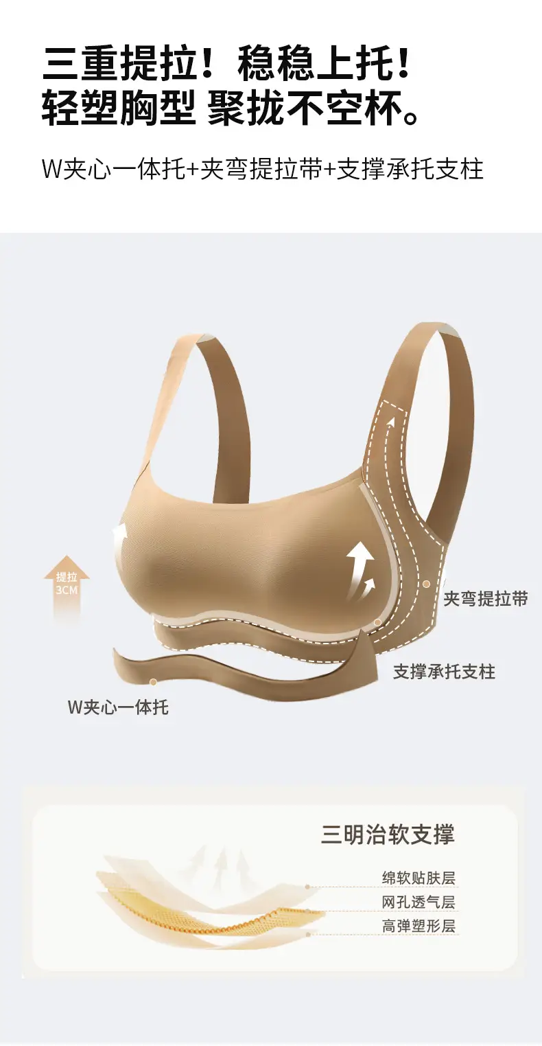 Traceless Non-Steel Ring Invisible Bra Small — feature 4