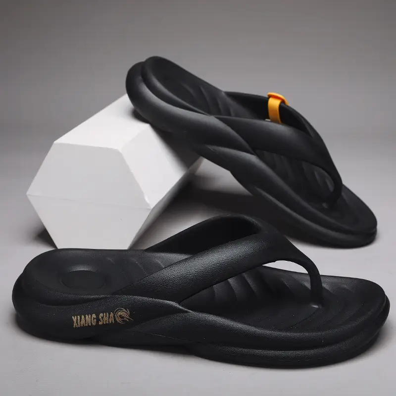 Flip-flops Men's Summer High-end Outer Wear Thick-soled Non-slip Anti-odor Soft Sole Slippers Flip-flops Vietnamese Beach Sandals - Image 9
