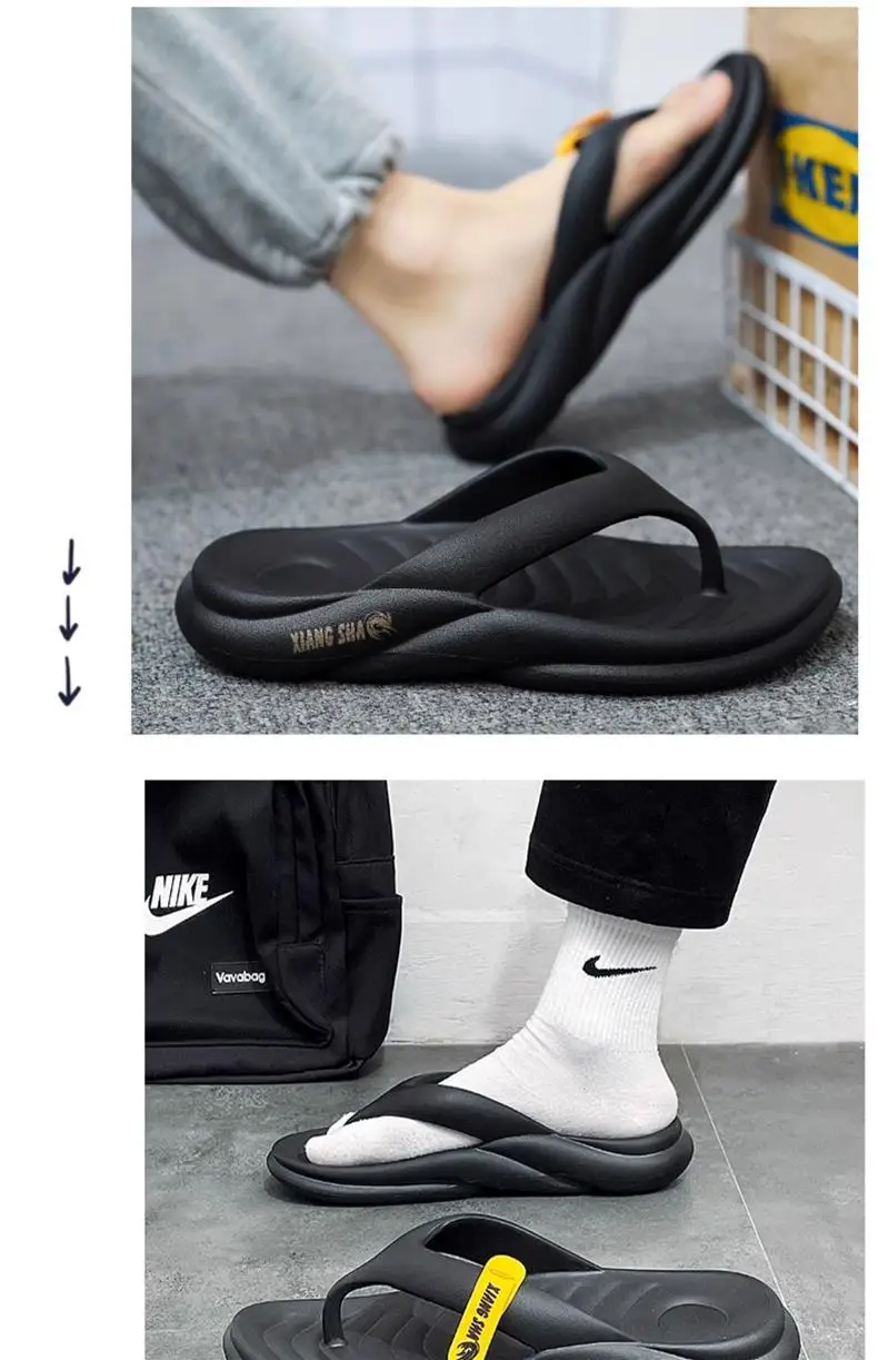 Flip-flops Men's Summer High-end Outer Wear Thick-soled Non-slip Anti-odor Soft Sole Slippers Flip-flops Vietnamese Beach Sandals — feature 12