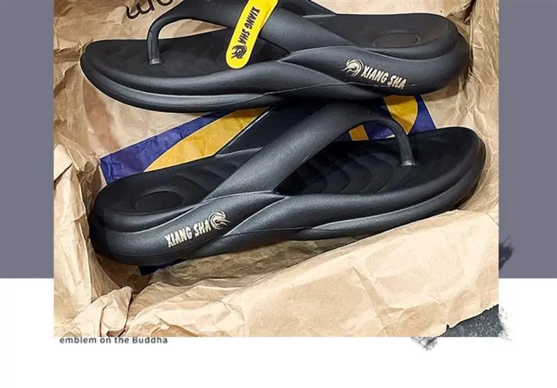 Flip-flops Men's Summer High-end Outer Wear Thick-soled Non-slip Anti-odor Soft Sole Slippers Flip-flops Vietnamese Beach Sandals — feature 15