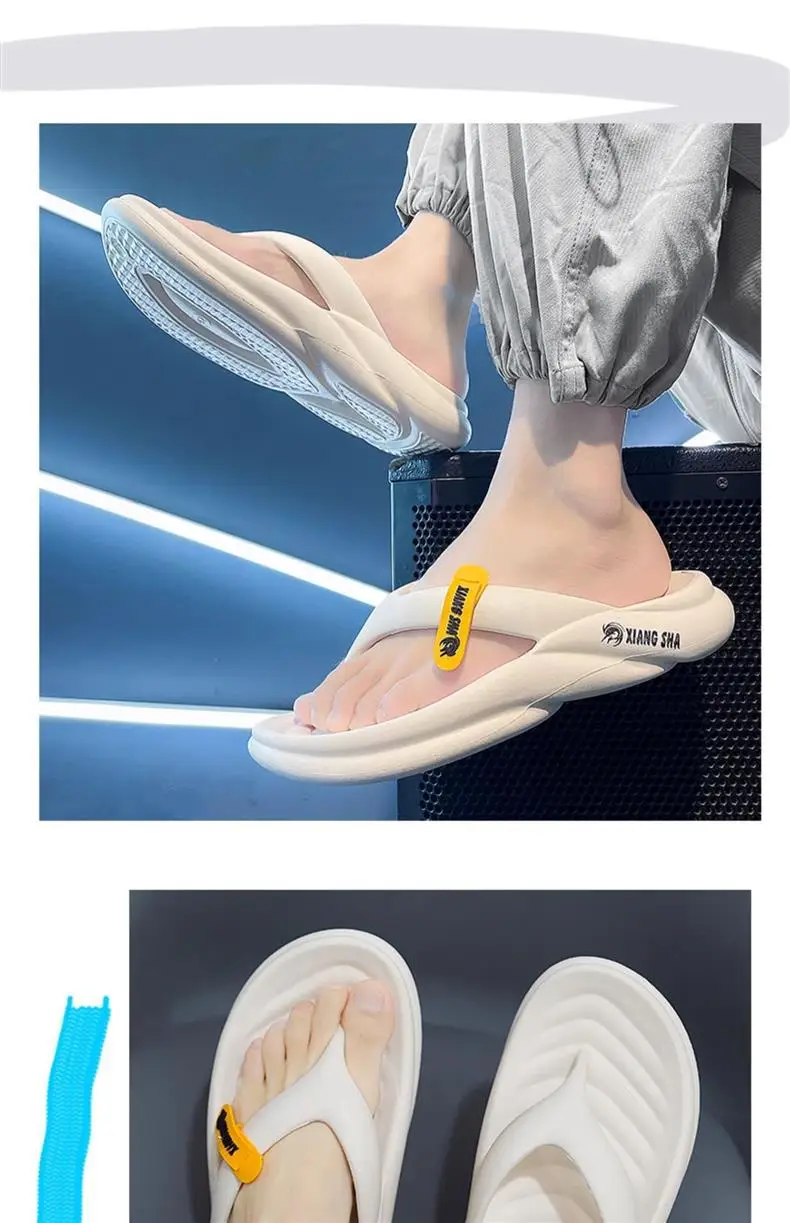 Flip-flops Men's Summer High-end Outer Wear Thick-soled Non-slip Anti-odor Soft Sole Slippers Flip-flops Vietnamese Beach Sandals — feature 4