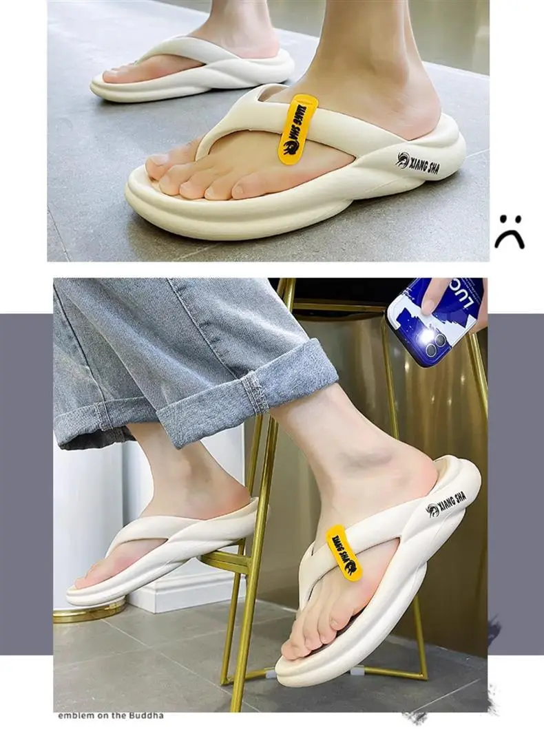 Flip-flops Men's Summer High-end Outer Wear Thick-soled Non-slip Anti-odor Soft Sole Slippers Flip-flops Vietnamese Beach Sandals — feature 7