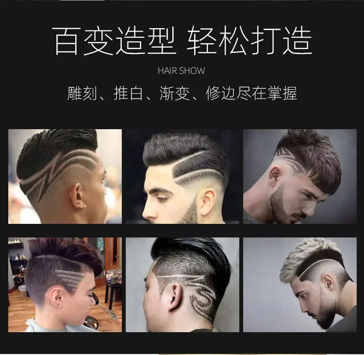 Professional T9 Hair Clipper with 4 Blades & USB Charge — feature 5