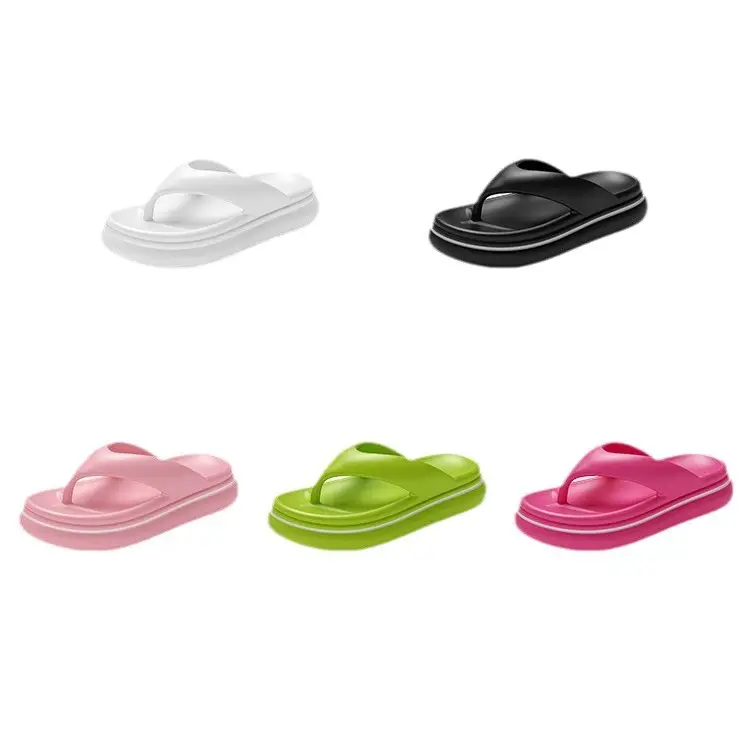 Flip-flops Women's Outerwear Summer Flip-flops Non-slip Bathroom Bathing Beach Seaside Couple Instagram Style Summer Sandals - Image 10