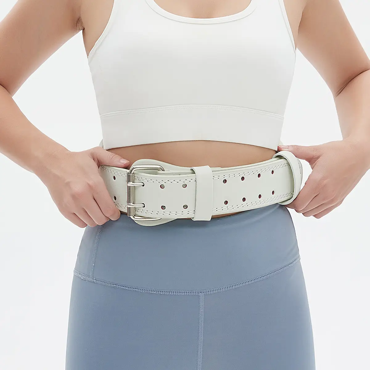 Pink PU Leather Weightlifting Fitness Belt for Men Women — feature 23