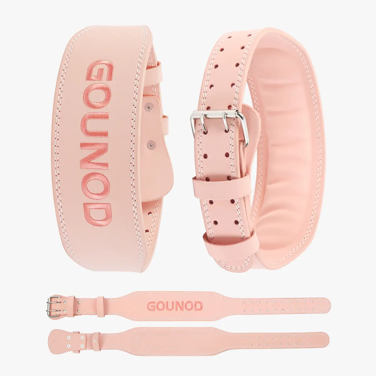 Pink PU Leather Weightlifting Fitness Belt for Men Women — feature 8