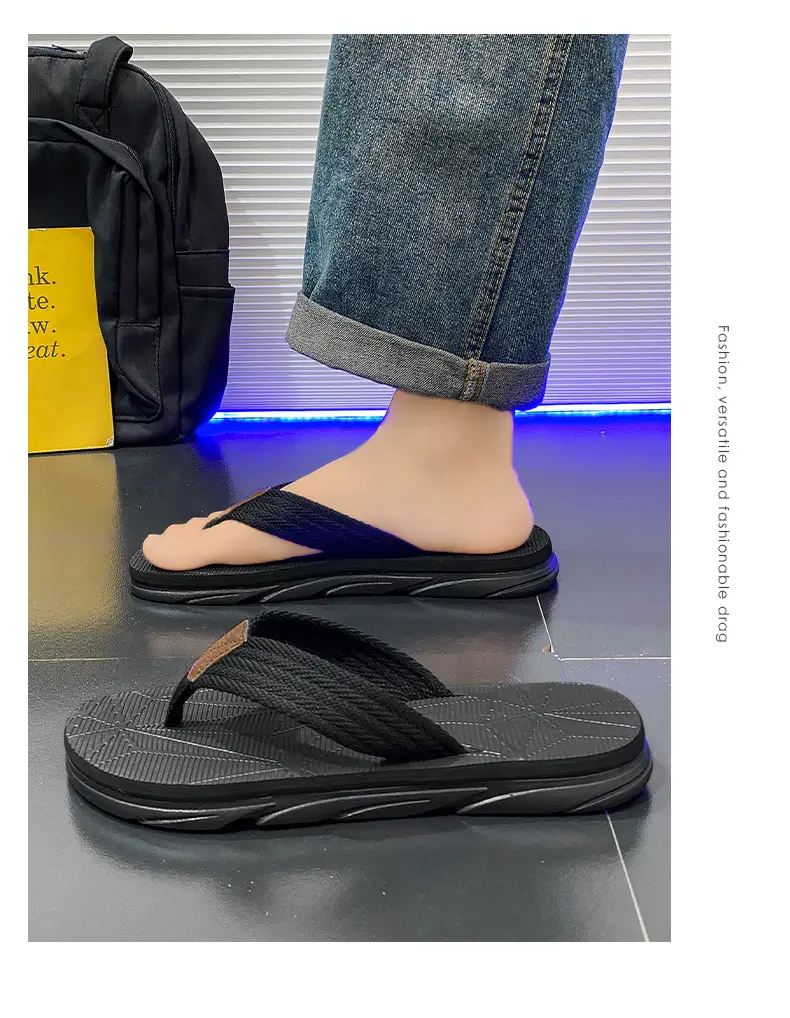 Men's 2025 Summer Flip-Flops Non-Slip Solid Color â feature 16
