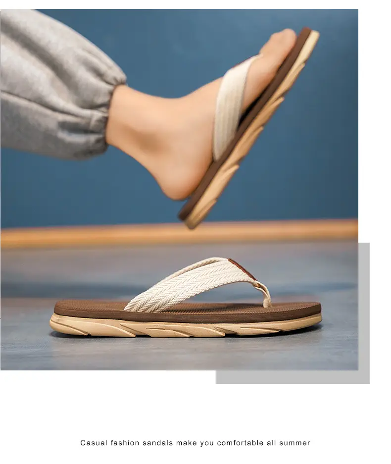 Men's 2025 Summer Flip-Flops Non-Slip Solid Color â feature 22
