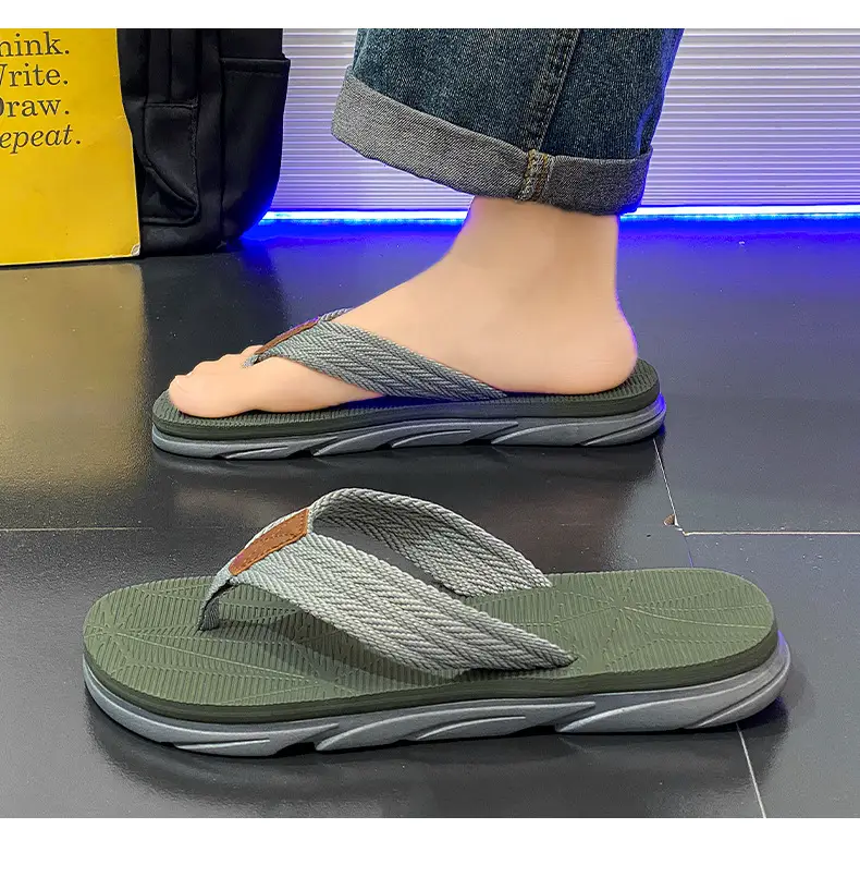Men's 2025 Summer Flip-Flops Non-Slip Solid Color â feature 24