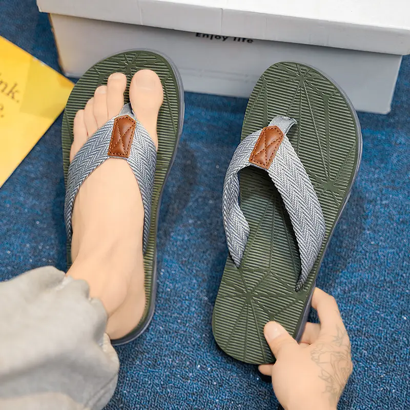 Men's 2025 Summer Flip-Flops Non-Slip Solid Color - Image 3