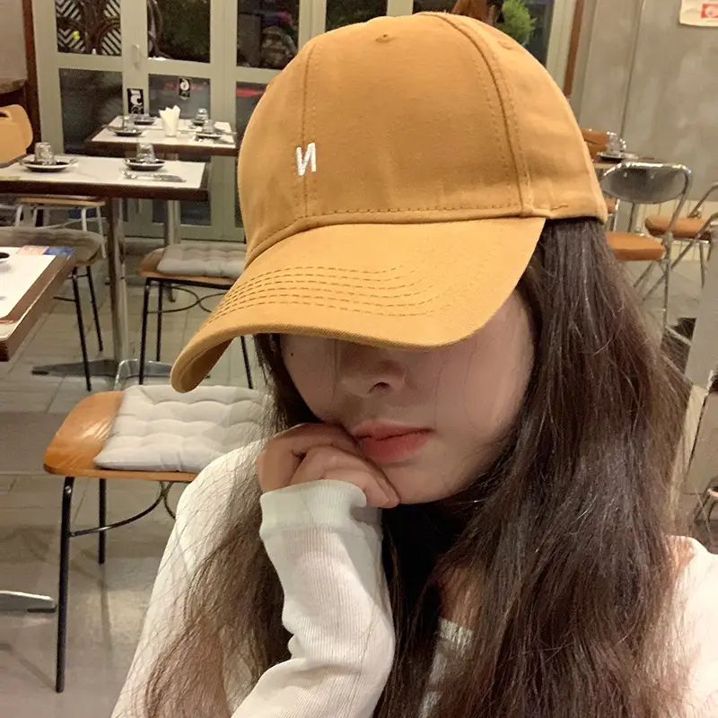 Japanese-style Tan Baseball Cap Wide Brim Sunshade Hat - Image 12