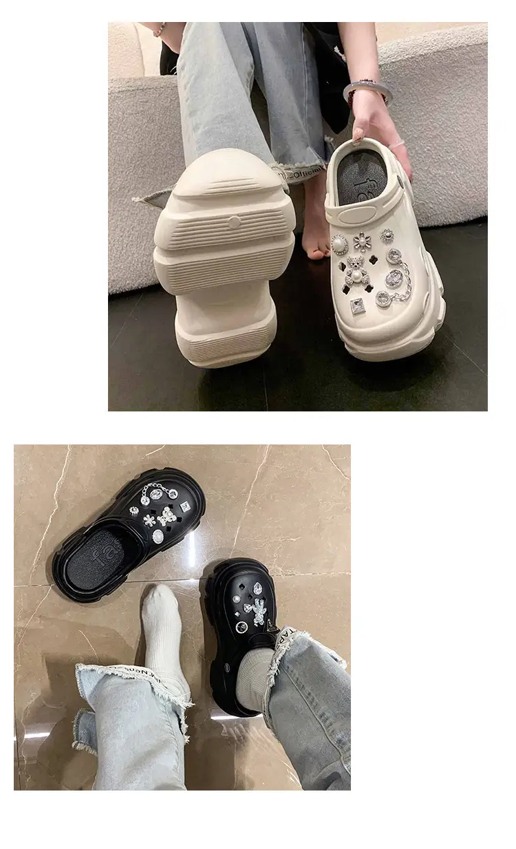 Women's Super Thick Hole Summer Sandals White — feature 26