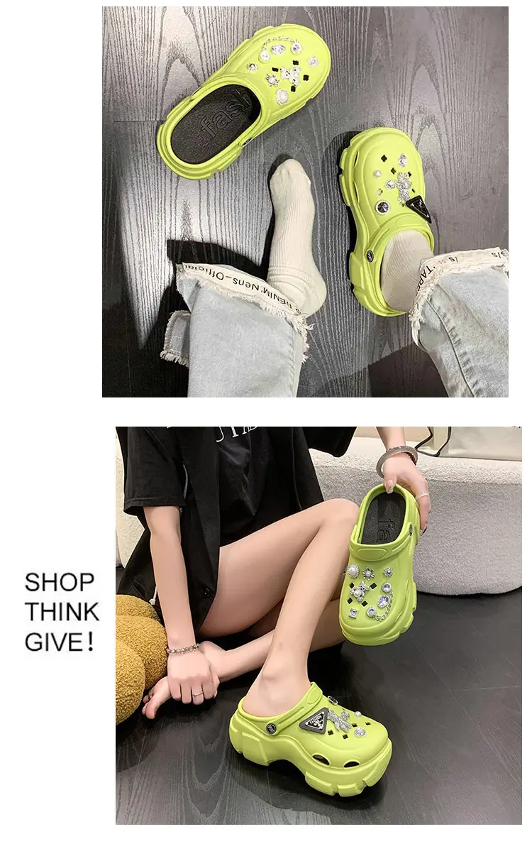Women's Super Thick Hole Summer Sandals White — feature 31