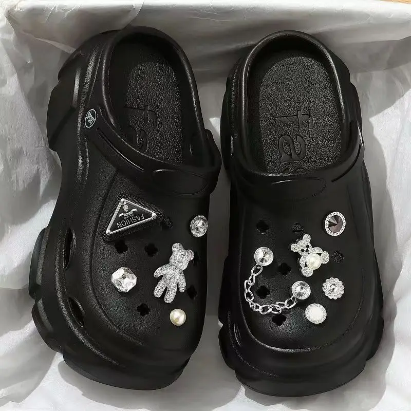 Women's Super Thick Hole Summer Sandals White - Image 2