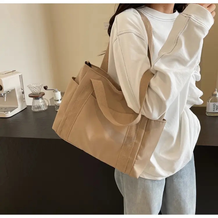 Women Canvas Shoulder Bag Large Capacity Spring Summer