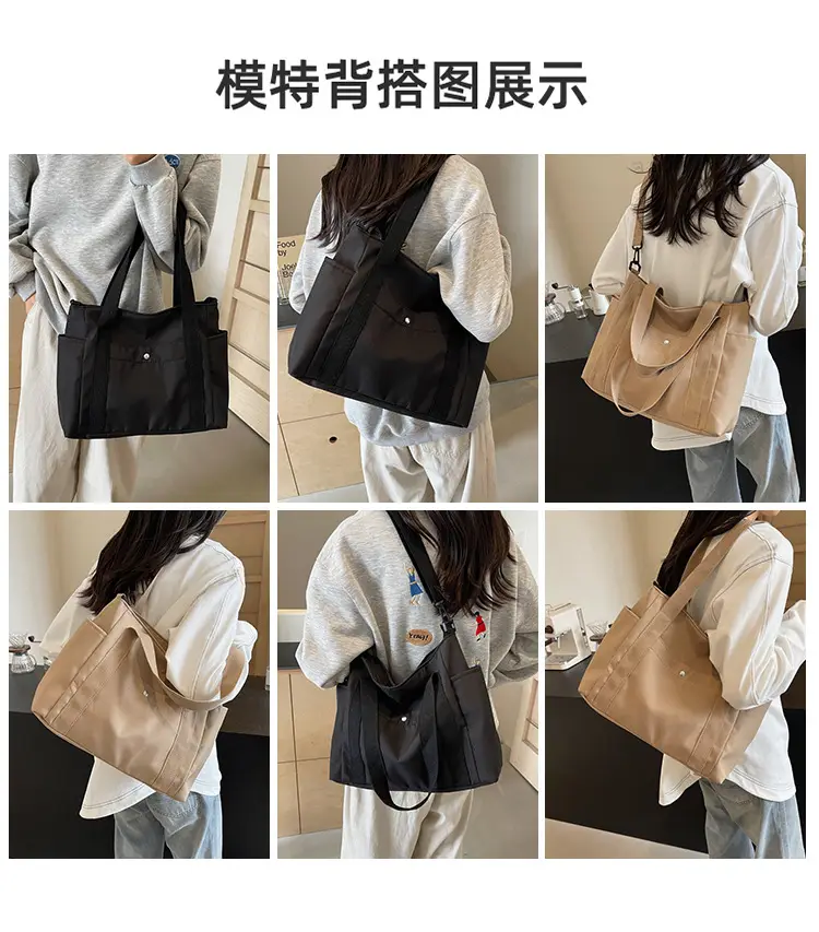 Women Canvas Shoulder Bag Large Capacity Spring Summer — feature 10