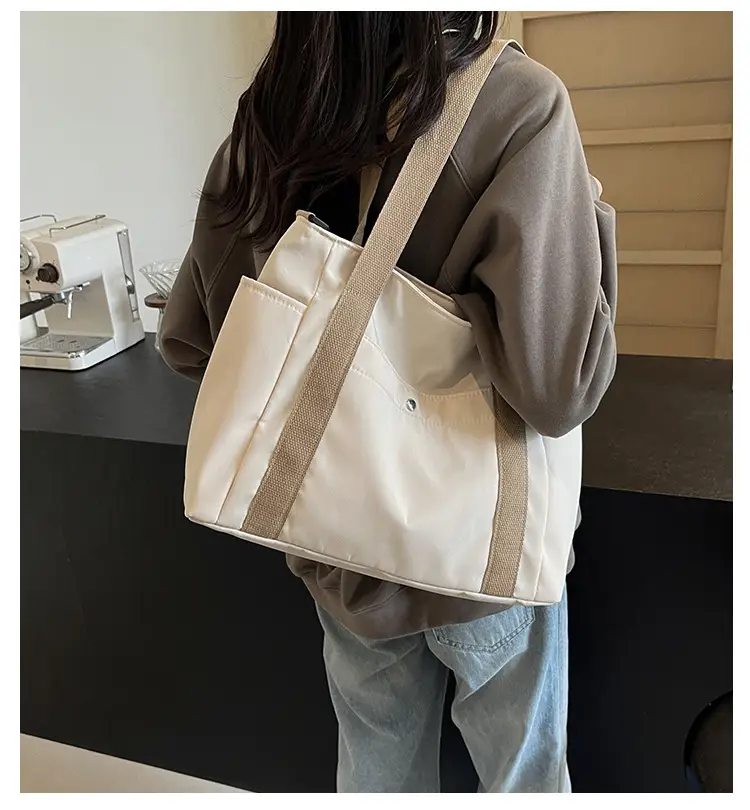 Women Canvas Shoulder Bag Large Capacity Spring Summer — feature 2