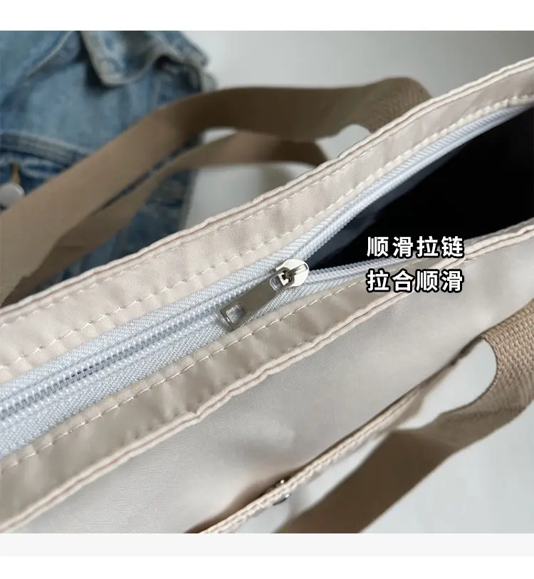 Women Canvas Shoulder Bag Large Capacity Spring Summer — feature 5