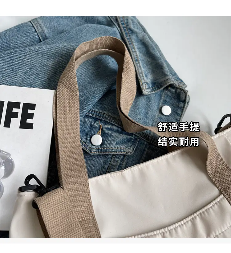 Women Canvas Shoulder Bag Large Capacity Spring Summer — feature 6