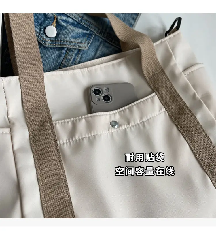 Women Canvas Shoulder Bag Large Capacity Spring Summer — feature 8