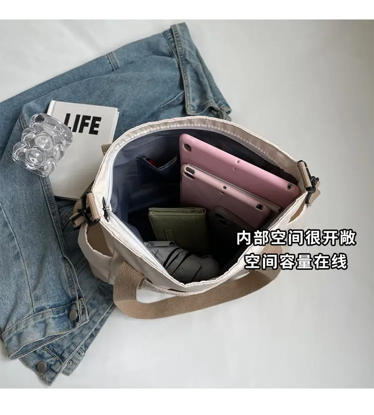 Women Canvas Shoulder Bag Large Capacity Spring Summer — feature 9