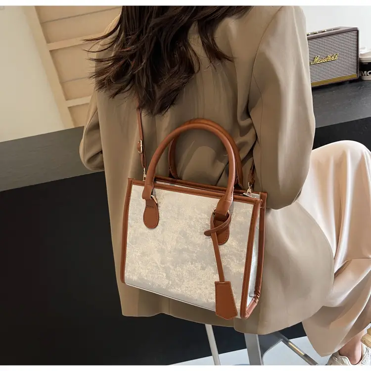 Women's Retro Silk Contrast Shoulder Bag 2024 Spring Summer — feature 22