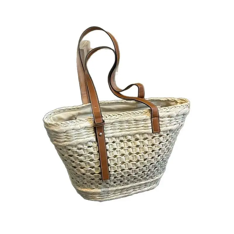 Women Straw Woven Beach Bag Large Capacity Single Shoulder - Image 7