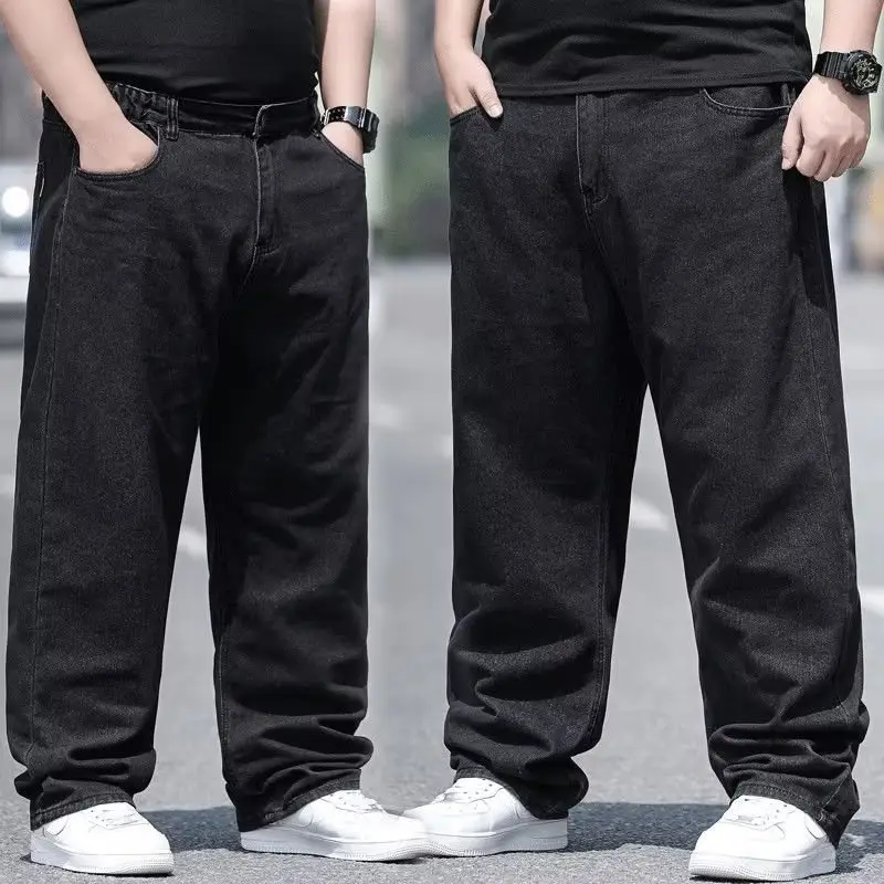 Plus Size Loose Fit Jeans Men Fat Weight 280kg
