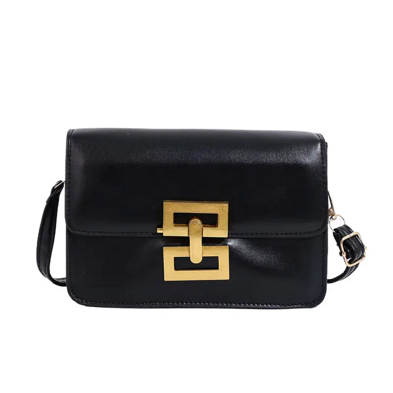 Women's Pink & White Square Shoulder Bag with Creative Lock - Image 9