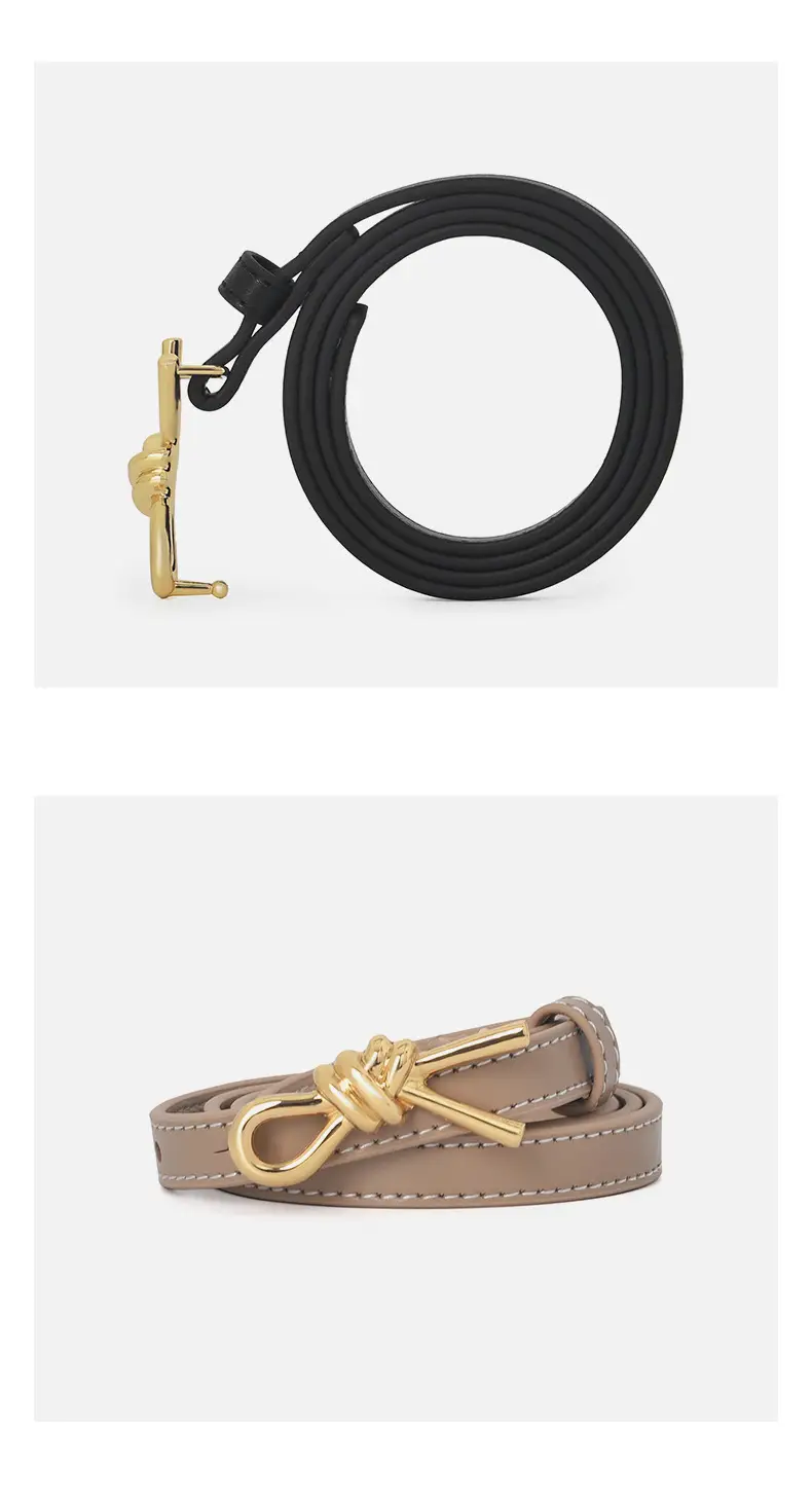 Women Genuine Leather Bow Buckle Belt Small — feature 10