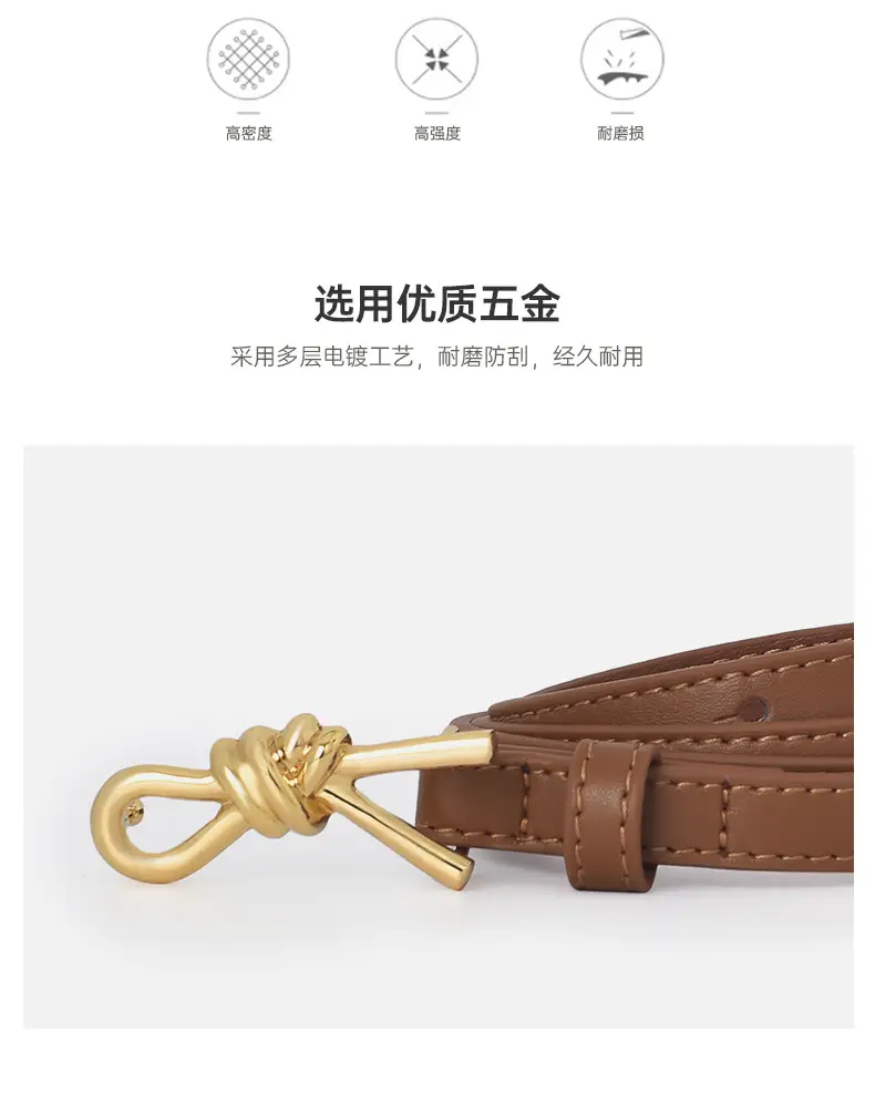 Women Genuine Leather Bow Buckle Belt Small — feature 5