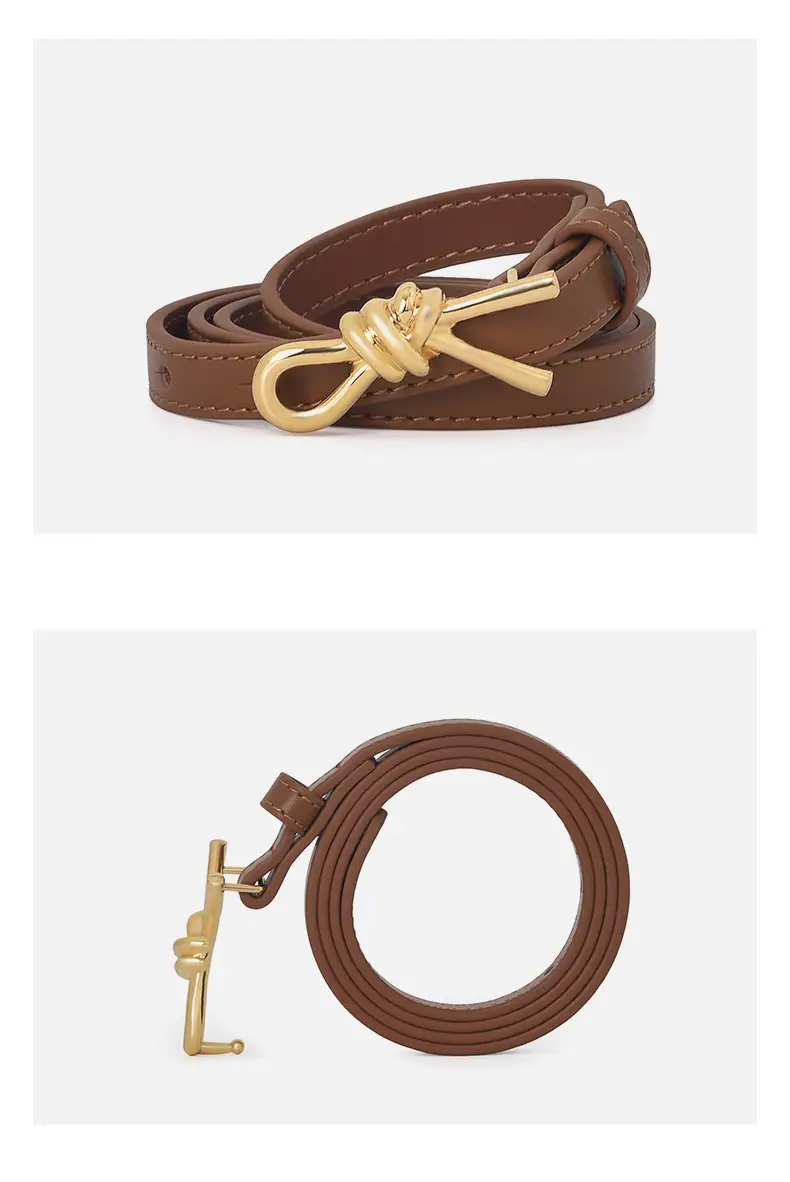 Women Genuine Leather Bow Buckle Belt Small — feature 7