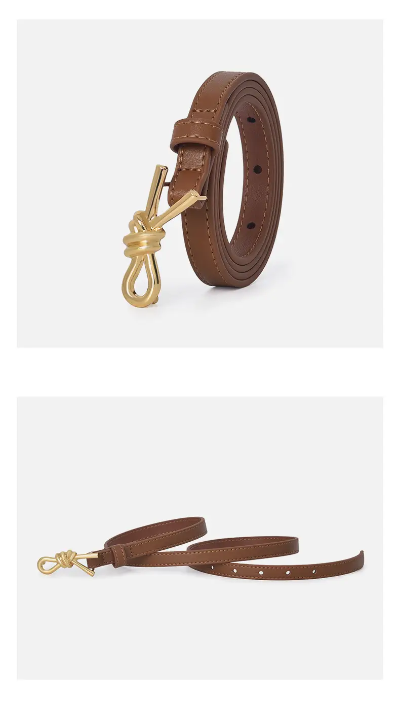Women Genuine Leather Bow Buckle Belt Small — feature 8