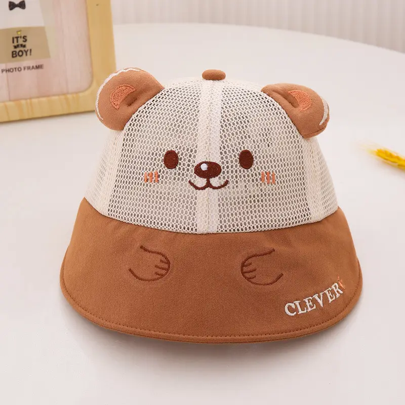 Baby Bear Fisherman Hat with Mesh Cap for Boys Girls - Image 2