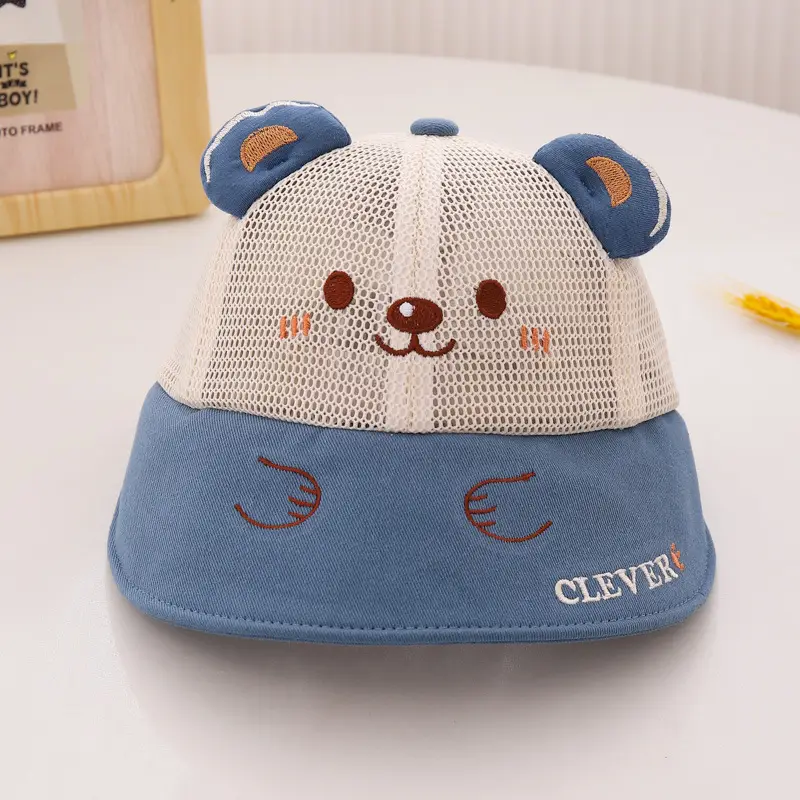 Baby Bear Fisherman Hat with Mesh Cap for Boys Girls - Image 3