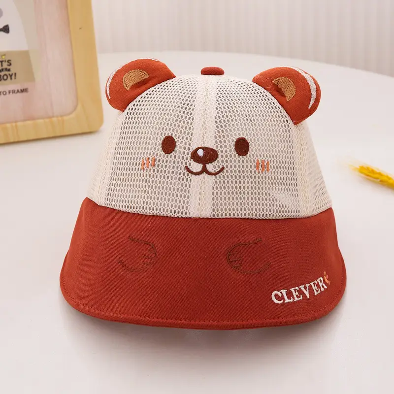 Baby Bear Fisherman Hat with Mesh Cap for Boys Girls - Image 5