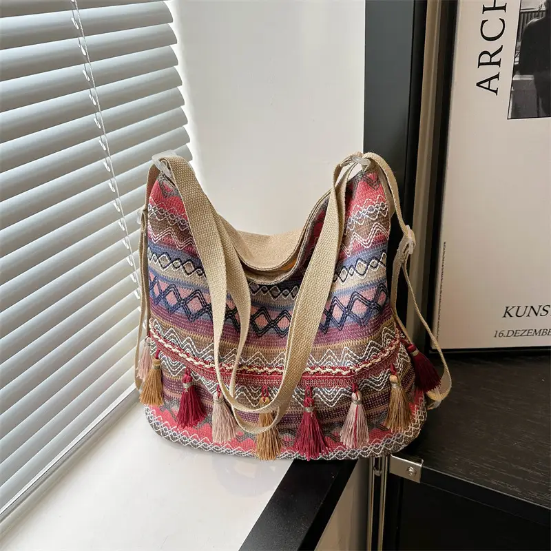 Women's Ethnic Tassel Shoulder Bag 2024 - Image 6